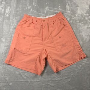 Aftco Cargo Shorts Mens 32 Orange Fishing Nylon Utility Hiking Outdoors
